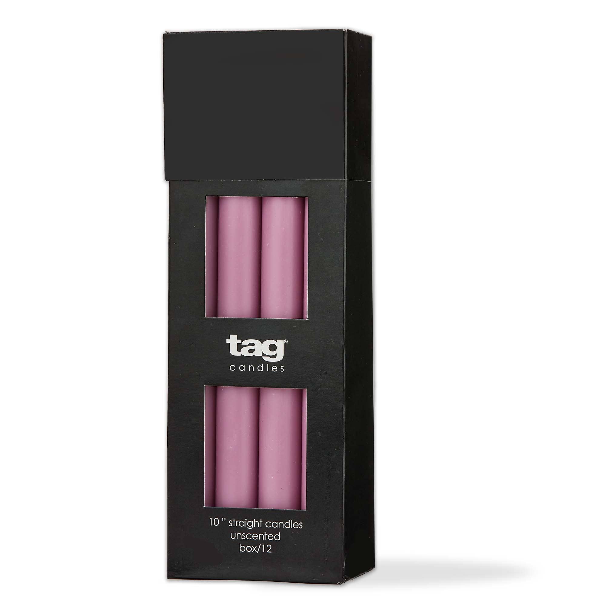 Color Studio 10" Straight Candle Lilac Paraffin Everyday