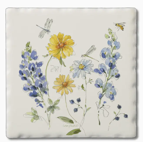 Thirstystone Coaster 4pk - Bluebonnet Fields