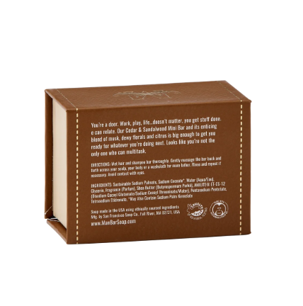Man Bar Mini - Cedar and Sandalwood