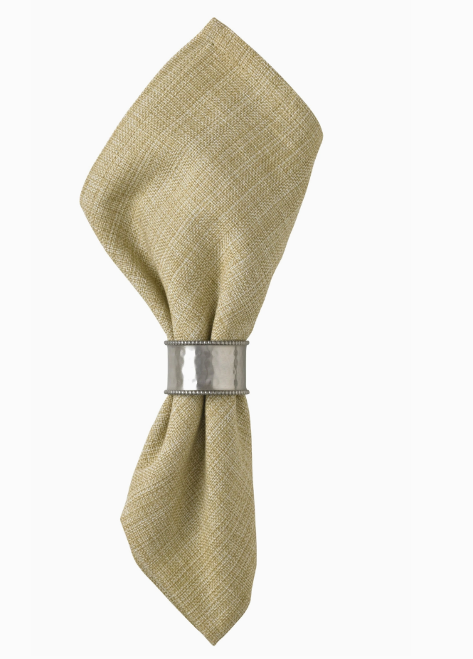 Hammered Cuff Napkin Ring - Pewter Finish