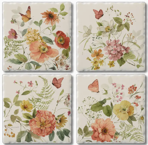 Thirstystone Coaster 4pk - Bluebonnet Fields