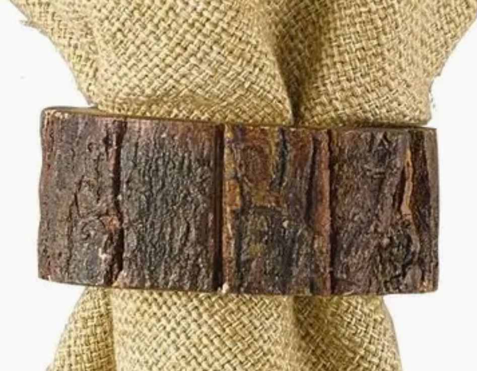 Bark Wood Napkin Rings