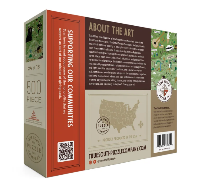 Great Smoky Mountains Map Puzzle