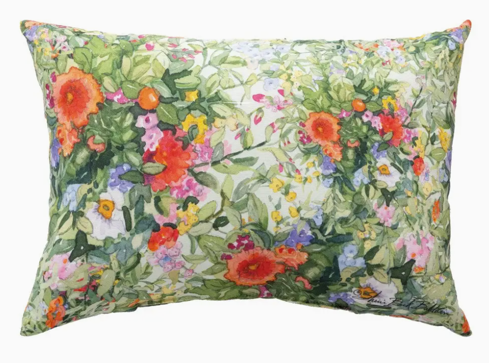 Butterfly Squares All Over Florals Climaweave Pillow