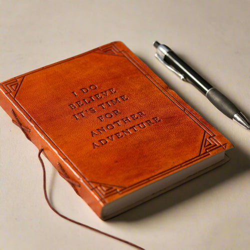 Another Adventure Quote Leather Journal