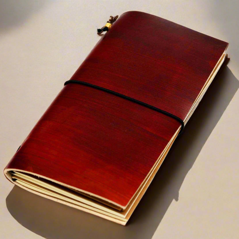 Quote Traveler's Notebook | Handmade Leather Journal with Debossed Quotes