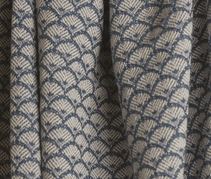 Scalloped-Blue-Throw