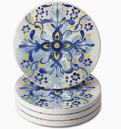 Thirstystone Coaster 4pk - Bluebonnet Fields